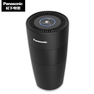 松下(Panasonic)小黑杯车载净化器小空间净化除味除病菌抑制过敏原纳诺怡水离子净味器 F-SG03P1C-K