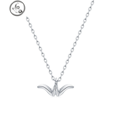 JG千纸鹤项链女潮925纯银网红锁骨链ins简约潮小众品圣诞女 JiMi