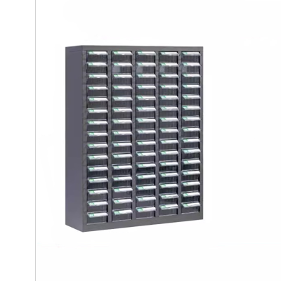 迅迈 75抽透明色不带门 零件柜盒抽屉柜式风格箱塑料铁皮五金票据样品物料收纳盒