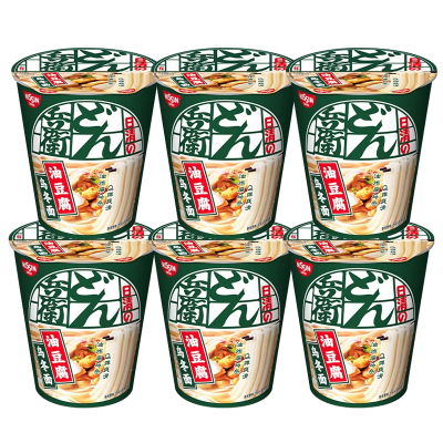 日清(Nissin)咚兵卫乌冬面泡面速食方便面早餐宵夜 油豆腐90g*6杯