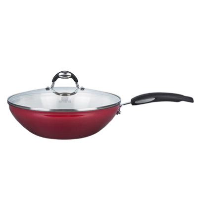 三禾炒锅30cm三层复合铝钢锅体聚温钢珐琅不锈钢炒锅CGS3003-3