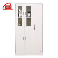 DXBG钢制五门玻璃更衣柜员工柜铁皮职工储物柜带锁文件柜鞋柜资料柜子五门玻璃更衣柜