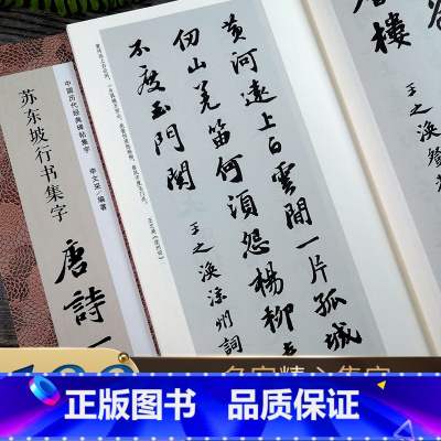苏东坡行书集字唐诗一百首 [正版]苏东坡行书集字唐诗一百首 收录苏轼行书经典碑帖集字古诗词毛笔书法作品范本集临摹教程书籍