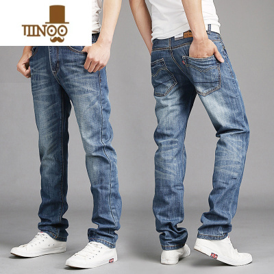 YANXU男士牛仔裤秋季新款直筒宽松裤子男款男裤2023休闲裤男装长裤