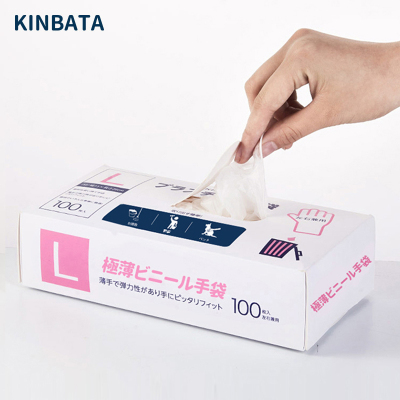 KINBATA一次性手套套装轻薄舒适全尺码国产塑料材质防护家居