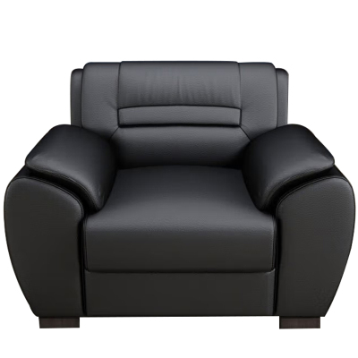 臻远 ZY5110331 办公沙发简约现代接待室商务沙发 牛皮单人位
