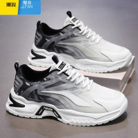 聚范男鞋2024夏季新款休闲跑步学生网面透气内增高初中生运动老爹潮鞋