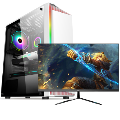  铭能 酷睿i7四核/RX550 4G独显/16G内存/256G固态+500G机械盘 台式机 台式电脑 组装机 组装电脑 家用电脑办公电脑主机商务娱乐学生电脑 游戏电脑+21.5英寸