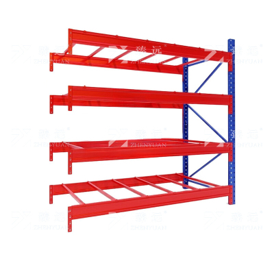 臻远 ZY4121528 重型货架仓储高位货架单层称重1000kg 蓝橘色副架4层