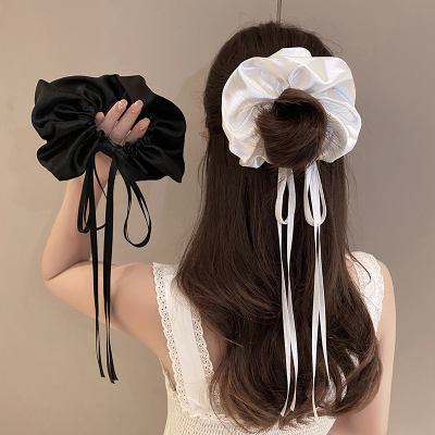 超仙丝带蝴蝶结缎面大肠发圈女高级感2025新款芭蕾风发绳百搭头饰送女朋友老婆情人节七夕生日礼物