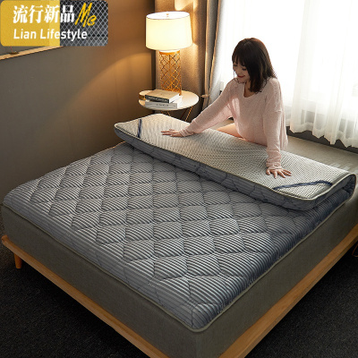 加厚榻榻米床垫子1.8m床1.5米双人宿舍学生法兰绒床褥子海绵垫被 三维工匠
