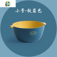 家用厨房洗菜盆双层洗菜篮塑料沥水筐客厅洗水果 FENGHOU 双色椭圆大号(浅灰)