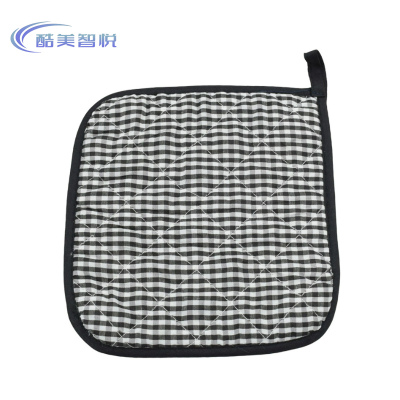 酷美智悦 涤棉隔热垫黑色20*20cm KM-BH154 个