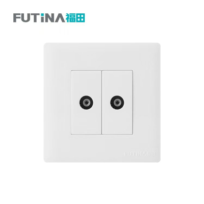 福田 插座 明装开关插座面板明线家用墙壁 明装二位电视 单位:个