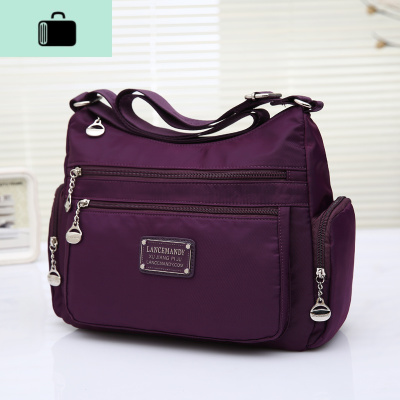 尼龙女斜挎包休闲大容量防水牛津帆布多层中老年妈妈包单肩斜跨包NEW LAKE