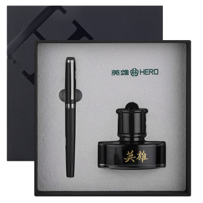 英雄(HERO)钢笔墨水礼盒装礼物送礼用成人男女士商务办公练字签字笔6192