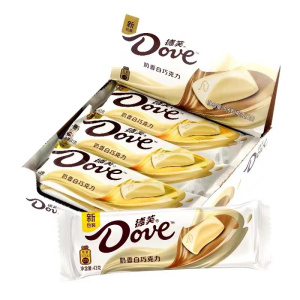 德芙(DOVE)奶香白巧克力516g盒装(12条*43g)