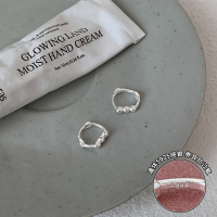 纯银圆珠几何耳扣女小众设计高级感简约百搭耳环2025新款耳饰送女朋友老婆情人节七夕生日礼物