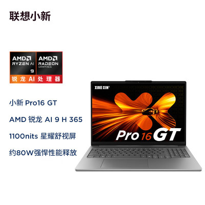 联想(Lenovo)小新Pro16GT 2025 AI元启16英寸轻薄笔记本电脑 锐龙AI 9 H 365 32G 1T 2.8K高刷OLED