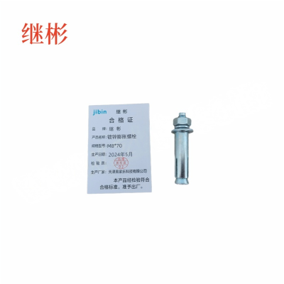 JIBIN/继彬 GB22795-表5 膨胀螺栓 碳钢 镀白锌 M8×70 1个