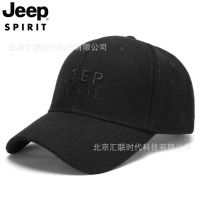 JEEP SPIRIT吉普男士休闲冬季加绒加厚棒球帽子