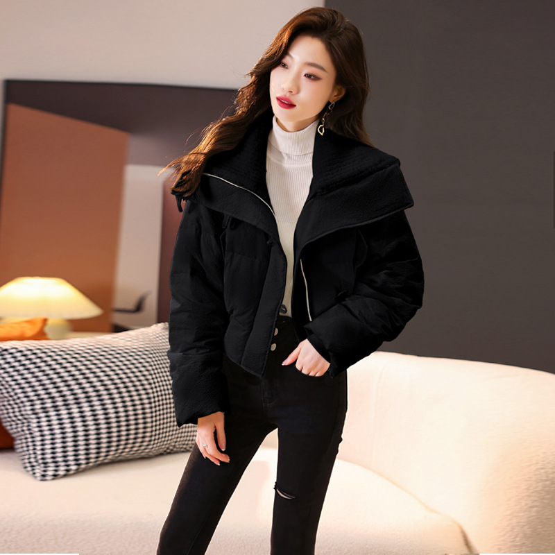 年新款羽绒棉服女冬季短款韩版宽松棉衣小个子设计感学生棉袄