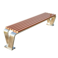 晋舰 公园椅室外简约排椅不锈钢椅子广场休闲椅园林座椅 120V形