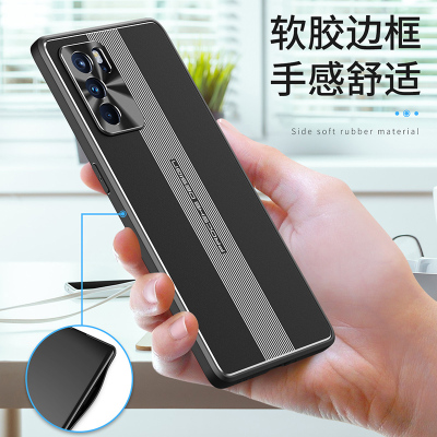 安美宝 opporeno6手机壳男reno6pro+保护套车载磁吸reno5pro镜头全包金属磨砂5por超薄个性6pr