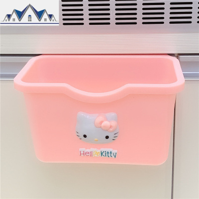 家用卡通垃圾桶厨房台面可爱卧室客厅卫生间柜挂式垃圾篮垃圾筒 三维工匠