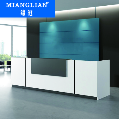 绵冠MIANGUAN前台接待台简约现代咨询迎宾收银台前台办公桌吧台办公室柜台