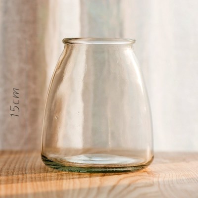 家柏饰(CORATED)小型玻璃器皿小花瓶花器 透明干花插花小号水培客厅装饰摆件 塔底瓶