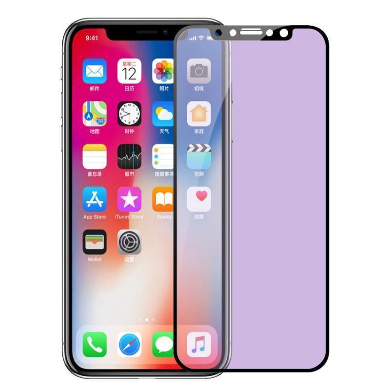 [送壳]令狐少侠适用苹果11promax全屏抗蓝光钢化膜iphone11promax防蓝光手机贴膜丝印黑色钢化玻璃屏幕
