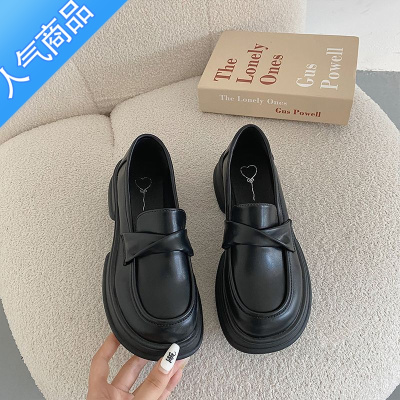 SUNTEK英伦风小皮鞋女2023夏春新款厚底日系jk鞋子法式乐福鞋配裙子单鞋