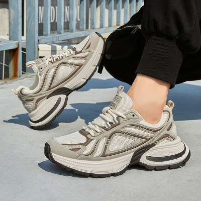 韩版厚底百搭透气老爹鞋男ins时尚潮流网面新款休闲运动鞋小白鞋