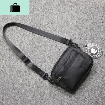 潮流防水牛津布男士单肩斜挎小包 休闲斜挎黑包零钱手拿包NEW LAKE 黑色男士手拿包