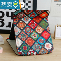 敬平小镜子化妆镜台式桌面可立家用小型便携办公室学生宿舍折叠梳妆翻便携式用镜 绚丽民族-大号