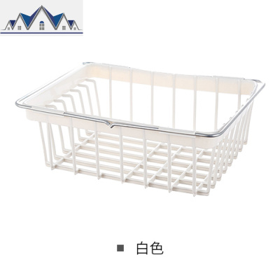 可伸缩水沥水架厨房置物架不锈钢菜篮碗架蔬菜收纳篮碗碟收纳架 三维工匠