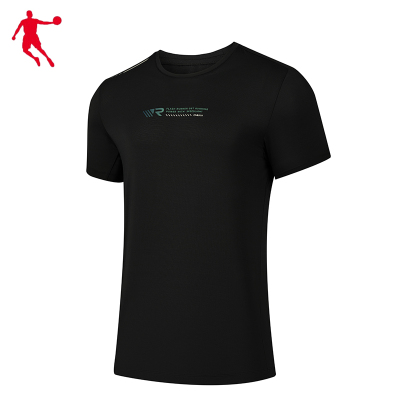 乔丹 短袖T恤衫 梭织T恤 衫男T恤 KHS13231422 男款 M-4XL 件(黑色)