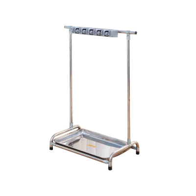 翌嘉YJ4122146 不锈钢拖把架可移动扫把架落地式拖把架 5挂6钩+接水盆