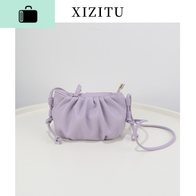 迷你褶皱包包女2020新款潮夏季新款百搭少女小挎包日系斜挎饺子包NEW LAKE女斜挎包