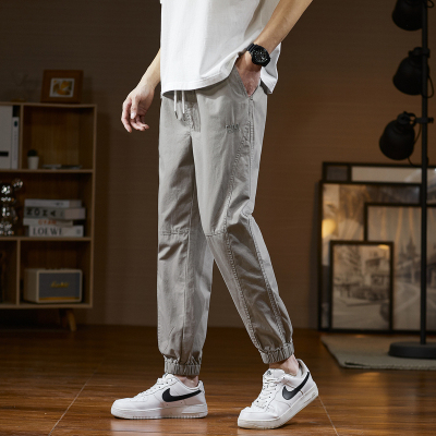 [1折价52.9元,叠加优惠券]唐狮春秋休闲裤男宽松简约束脚运动裤复古工装裤子男潮牌