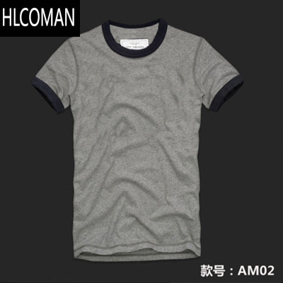 HLCOMAN夏装纯色男士短袖t恤新款男装空白运动休闲圆领AF修身打底衫