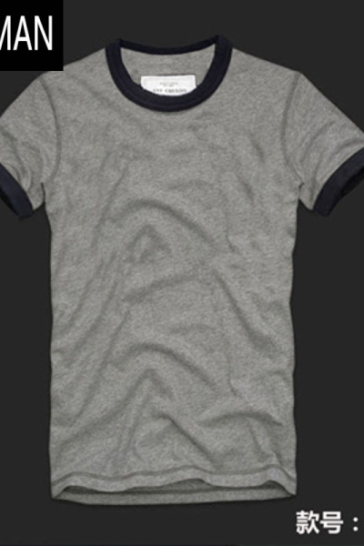 HLCOMAN夏装纯色男士短袖t恤新款男装空白运动休闲圆领AF修身打底衫