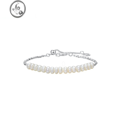 JiMiZEGL巴洛克碎银子淡水珍珠手链女轻奢小众精致2023年新款复古手饰