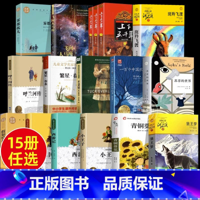 [全套15册]六年级阅读书目 [正版]任选 六年级阅读的课外经典书目 苏菲的世界狼王梦青铜葵花小王子呼兰河传不老泉雾都孤