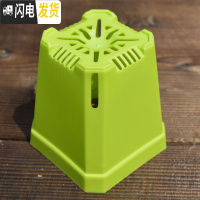三维工匠加厚小黑方十方7cm10cm彩色塑料多肉花盆加仑盆大号托盘 加厚浅绿色七方20个 中等花盆容器