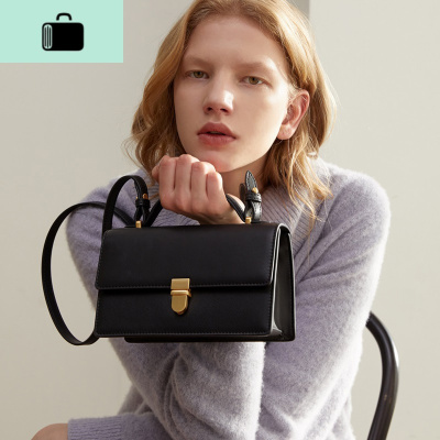 小众简约锁扣手提包包女2020夏季新款韩版百搭单肩斜挎小方包NEW LAKE女斜挎包