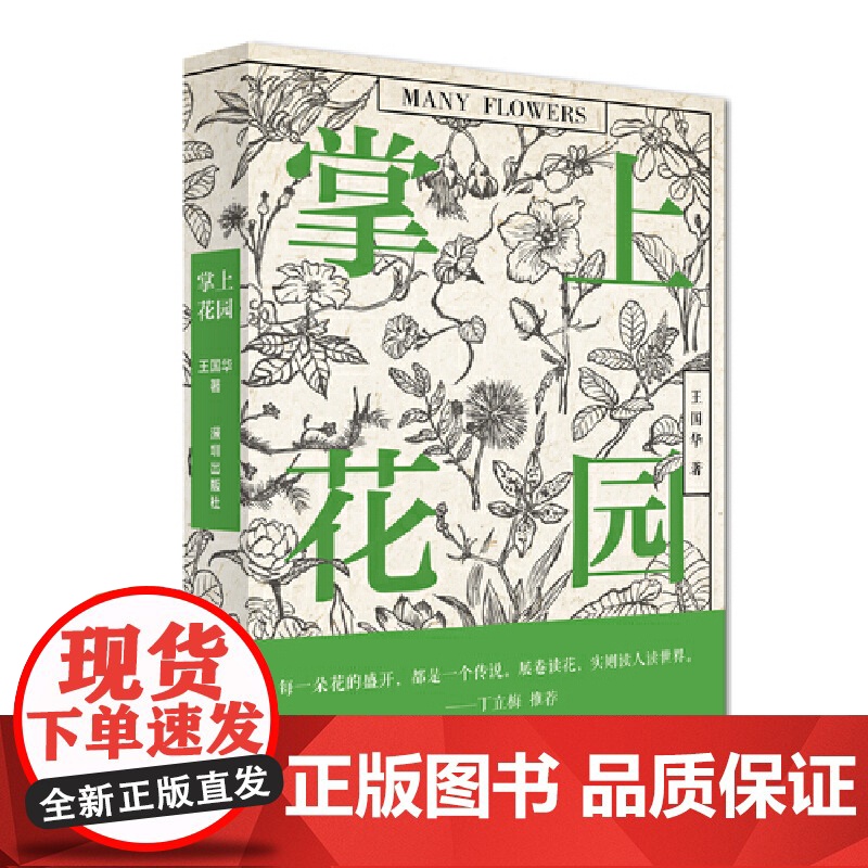 掌上花园 笔下的花或活泼,或沉郁,或淡然,或跳脱,成了一个个有灵性的 王国华 深圳出版社有限责任公司 正版书籍
