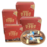 好时牛奶巧克力排块6-12颗红色纸盒装婚庆结婚喜糖满月诞生礼盒装