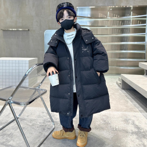 男童羽绒棉服长款新款男孩冬装棉袄大儿童装冬季加厚棉衣外套